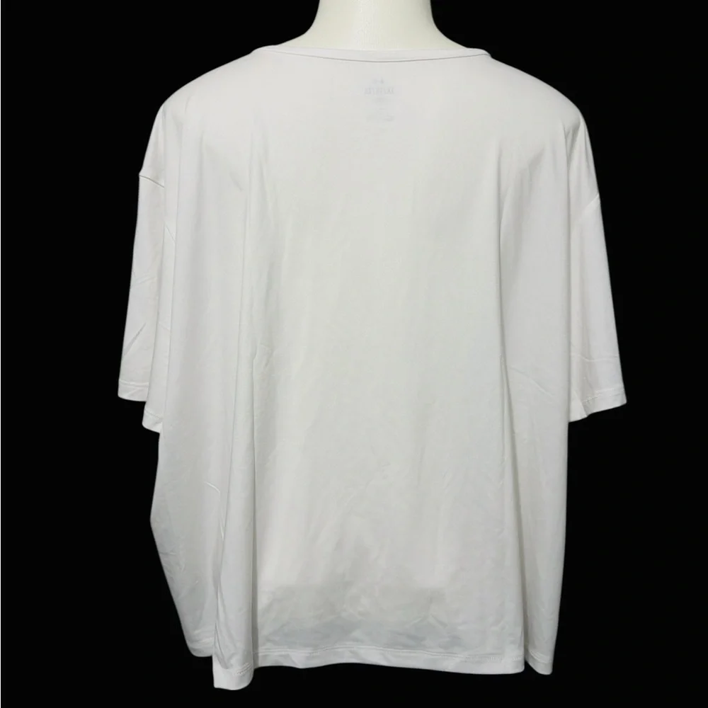 Under Armour Training Cropped Motion Top White Short Sleeve T-Shirt Size 1X - Picture 12 of 15